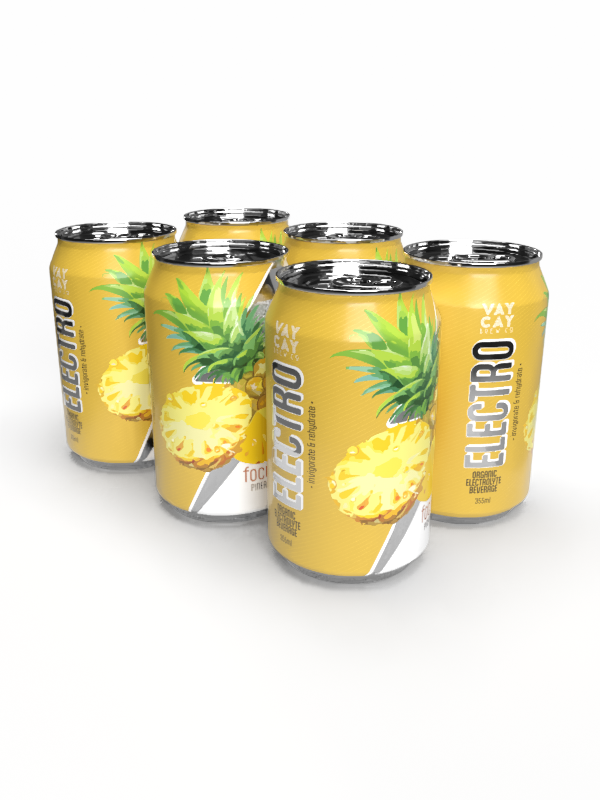6 Pack - Electro - Focus Pineapple Non Alcoholic Electrolyte Drink