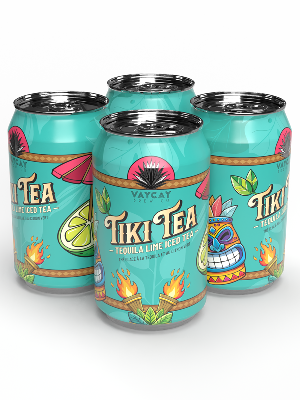4 pack - Tiki Tea - Tequila Lime Black Iced Tea